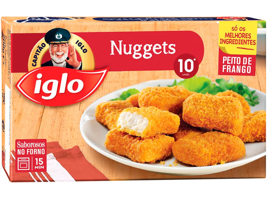 Capitão Iglo - 10 nuggets de frango, embalagem de 210g