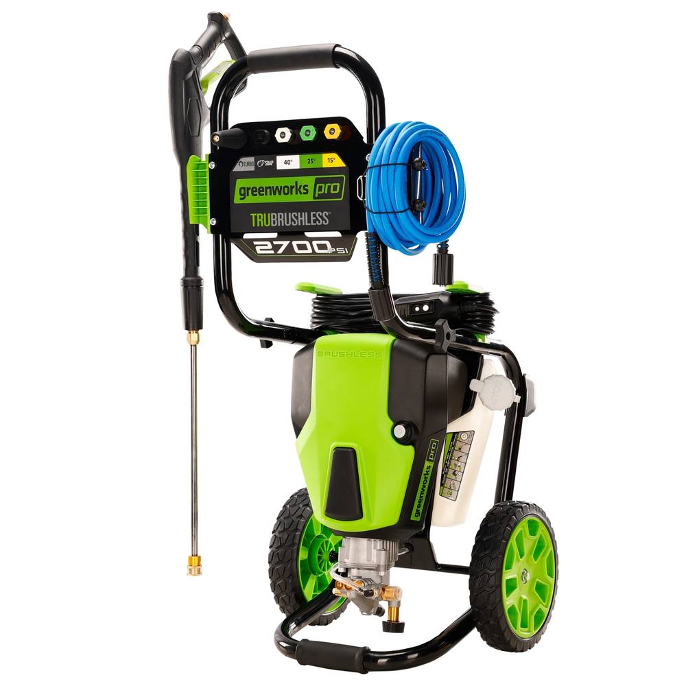 Greenworks Pro 2700 PSI 2.3-GPM Cold Water Electric Pressure Washer with 5 Spray Tips | GPW2700