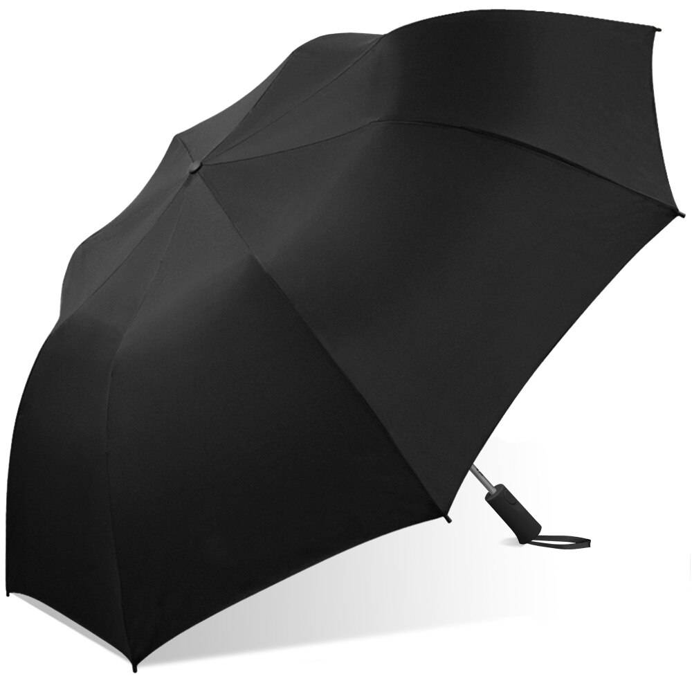 Weather Station Automatic Folding Two-Person Umbrella, Black