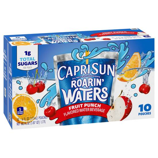 Capri Sun Roarin' Waters Fruit Punch Wave Flavored Flavored Water Beverage (60 fl oz)