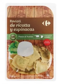 Ravioli de pasta al huevo · Carrefour - Ricotta-Espinaca (250 g)