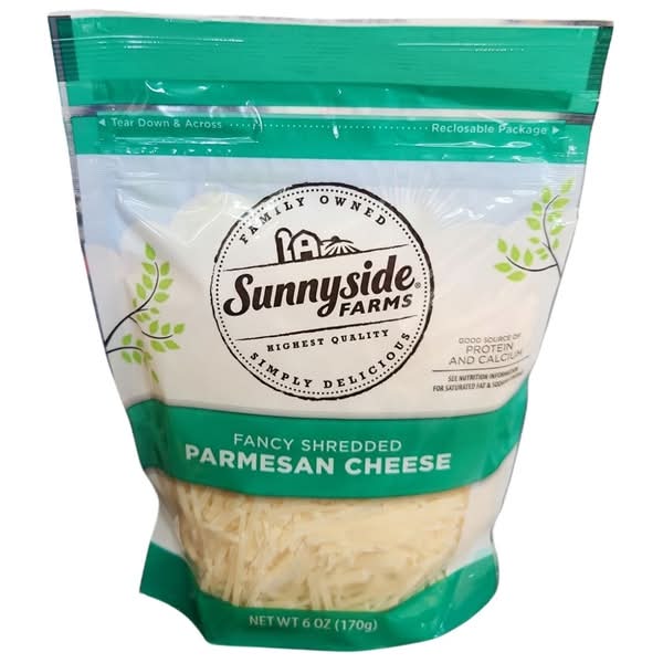 Sunnyside Farms Fancy Shredded Parmesan Cheese (6 oz)
