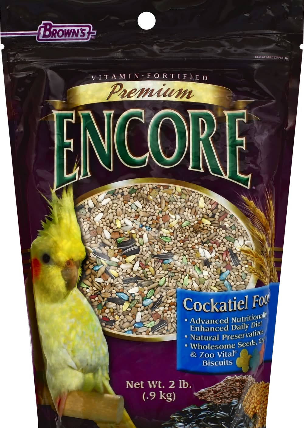 Brown's Premium Encore Cockatiel Food (2 lbs)