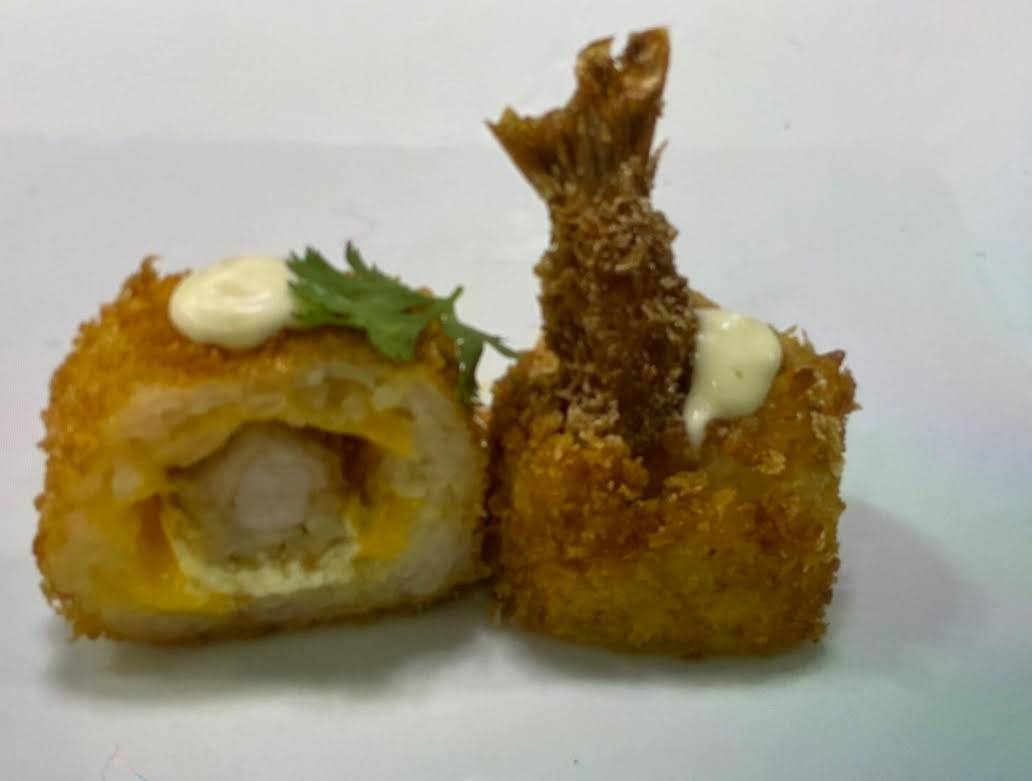 117- Dragon Rolls Riz Croustillant crevette panée