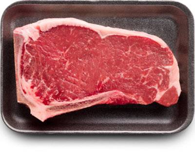 Usda Choice Beef Top Loin New York Steak Bone In Service Case - 1.00 Lb