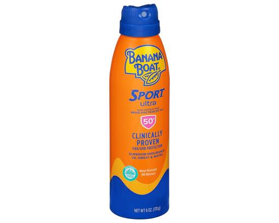 Banana Boat · Ultra Sport Clear Sunscreen Spray SPF 50+ (6 oz)