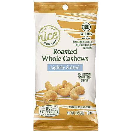 Nice! Roasted Whole Cashews Lightly Salted