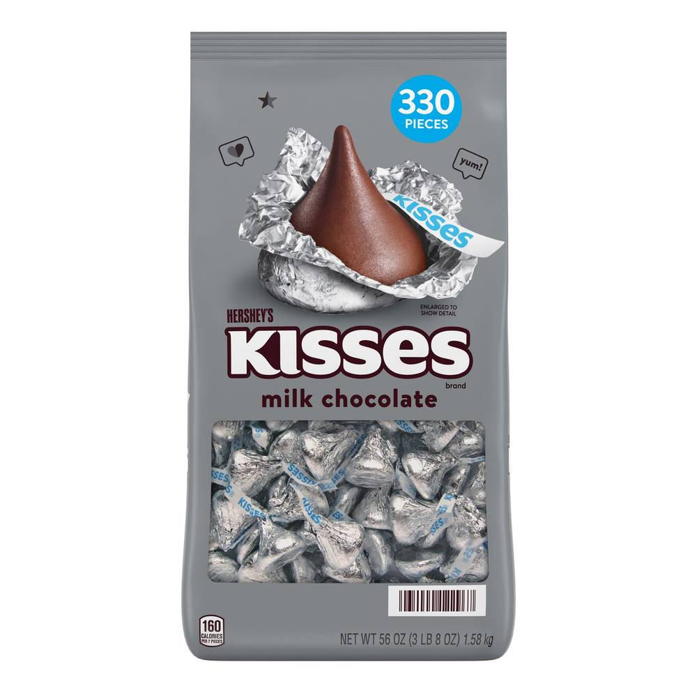 Hershey's Kisses, Milk Chocolate, 56 oz, 330 count