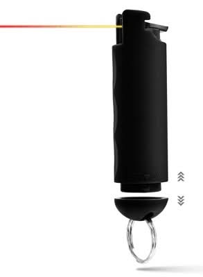 Guard Dog Security Snapshot Pepper Spray With Finger Grip, Black