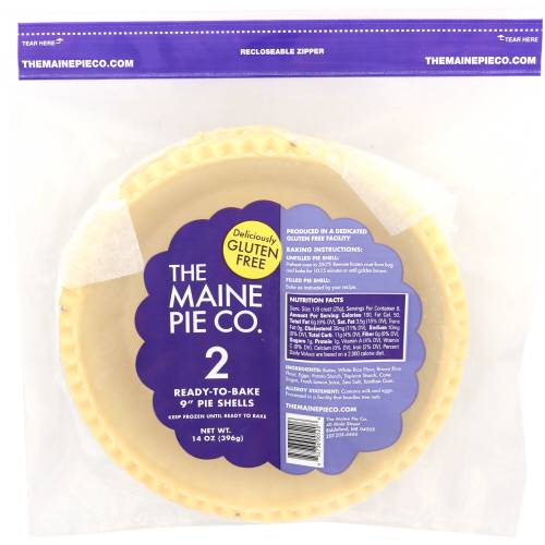 The Maine Pie Co Ready-To-Bake 9"" Pie Shells 2 Pack