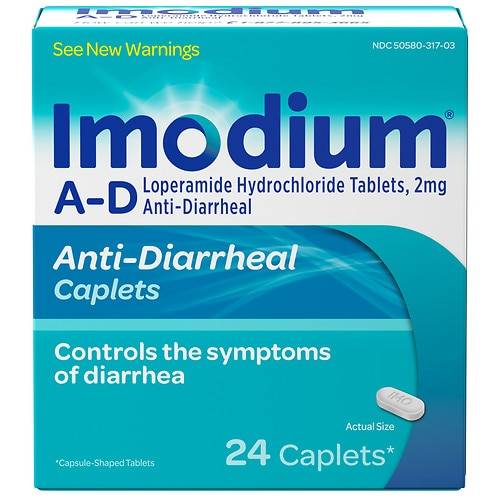 Imodium A-D Diarrhea Relief Caplets, Loperamide Hydrochloride - 24.0 ea