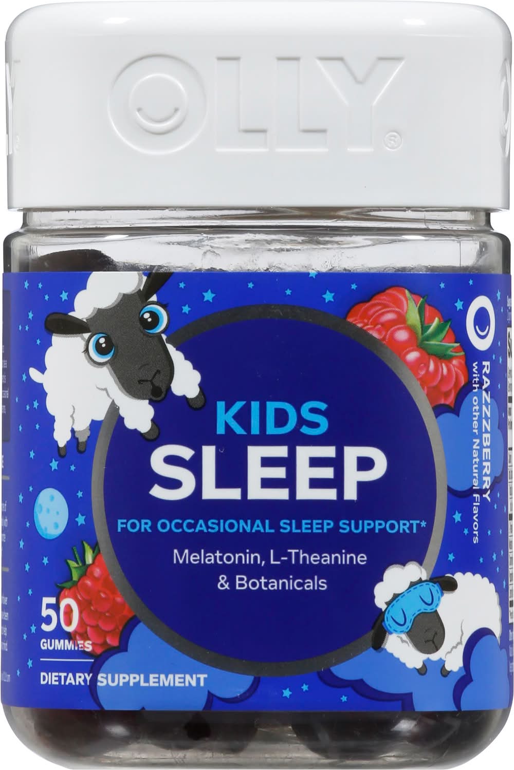 Olly Kids Sleep Support Gummies, Razzzberry (50 ct)