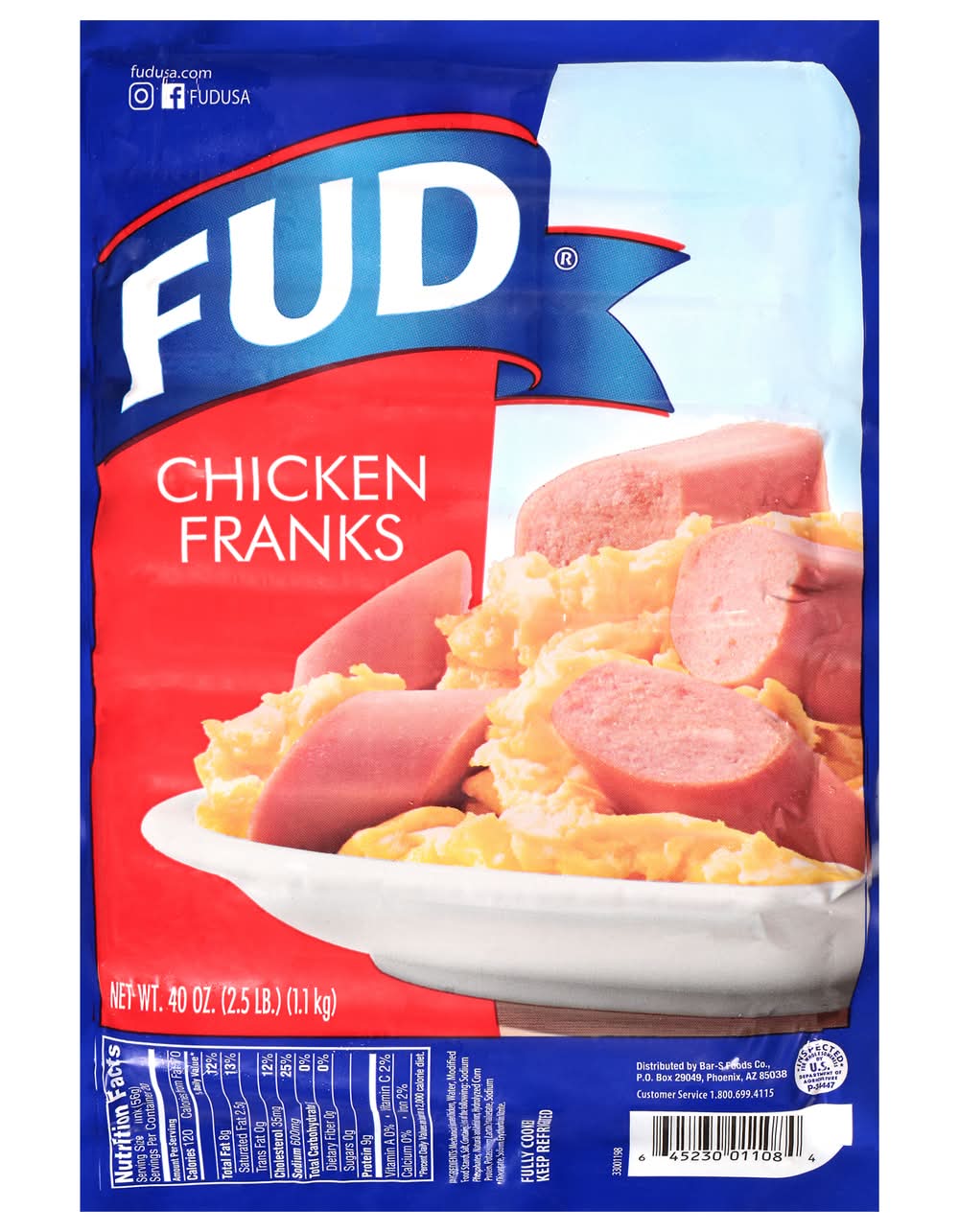 FUD Chicken Franks (40 oz)