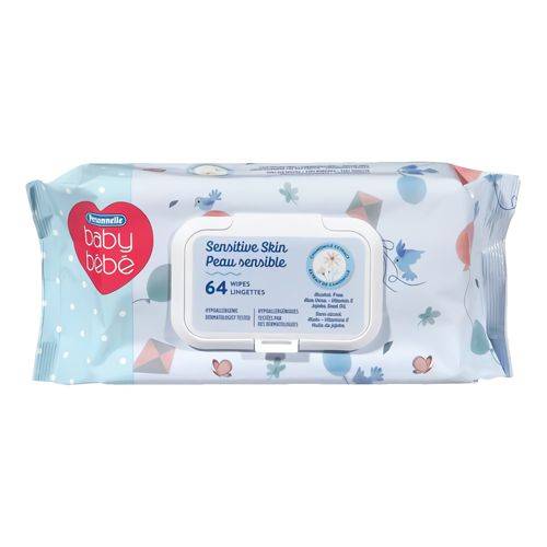 Personnelle lingettes pour bébé, peau sensible (64unités) - sensitive skin baby wipes (64 units)