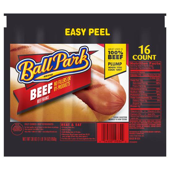 Ball Park Uncured Beef Franks