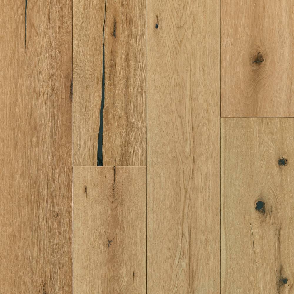 Bruce America's Best Choice Golden Natural White Oak 6-1/2-in W x 3/8-in T Varying Length Wirebrushed Engineered Hardwood Flooring (32.11-sq ft / Carton) | ABC6EK64W