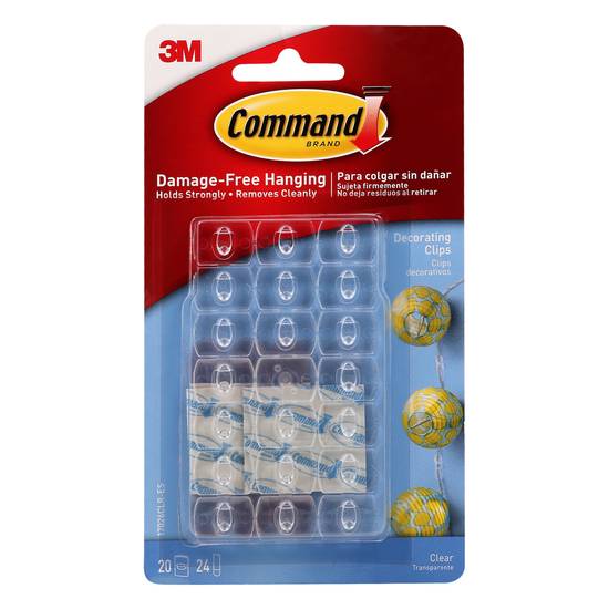 Command Brand Clear Decorating Clips (20 clips)