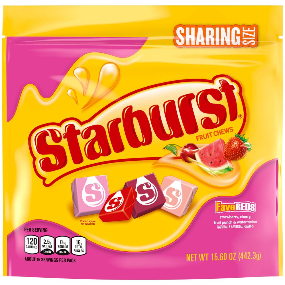 Starbust Favereds Strawberry Cherry Fruit Punch & Watermelon Fruit Chews