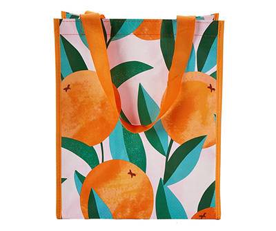 Oranges & Leaves Small Reusable Tote Bag