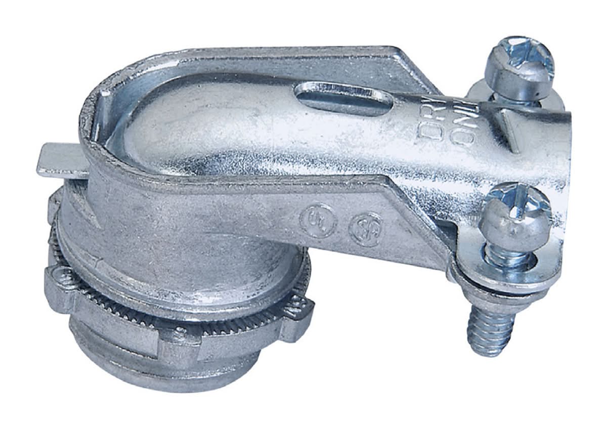Sigma Engineered Solutions Proconnex 3/8 In. D Die-Cast Zinc 90 Degree Squeeze Connector For Ac, Mc