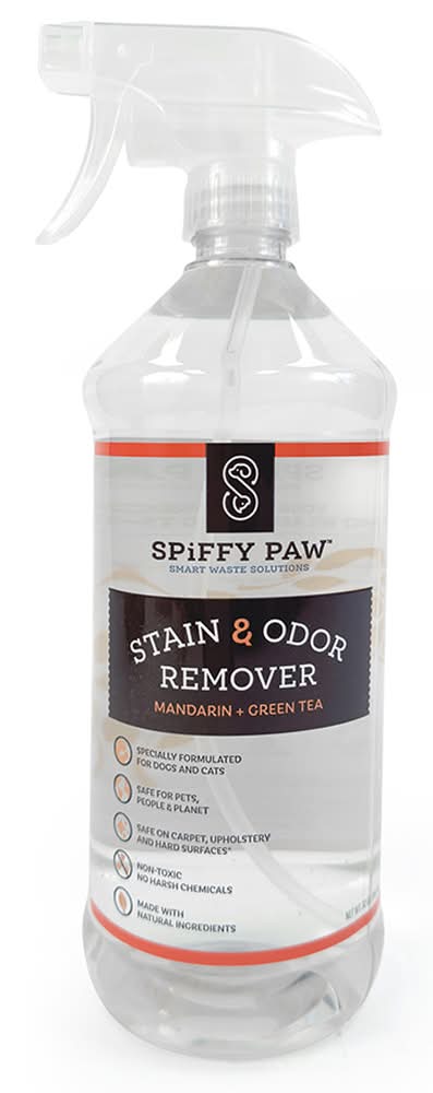 Spiffy Paw Mandarin + Green Tea Stain & Odor Remover Spray Formulated for Dogs & Cats (32 fl oz)