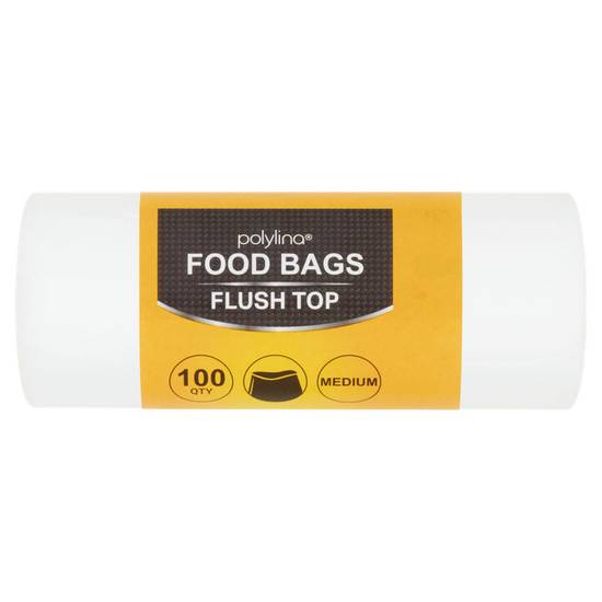 Polylina 100 Medium Food Bags Flush Top