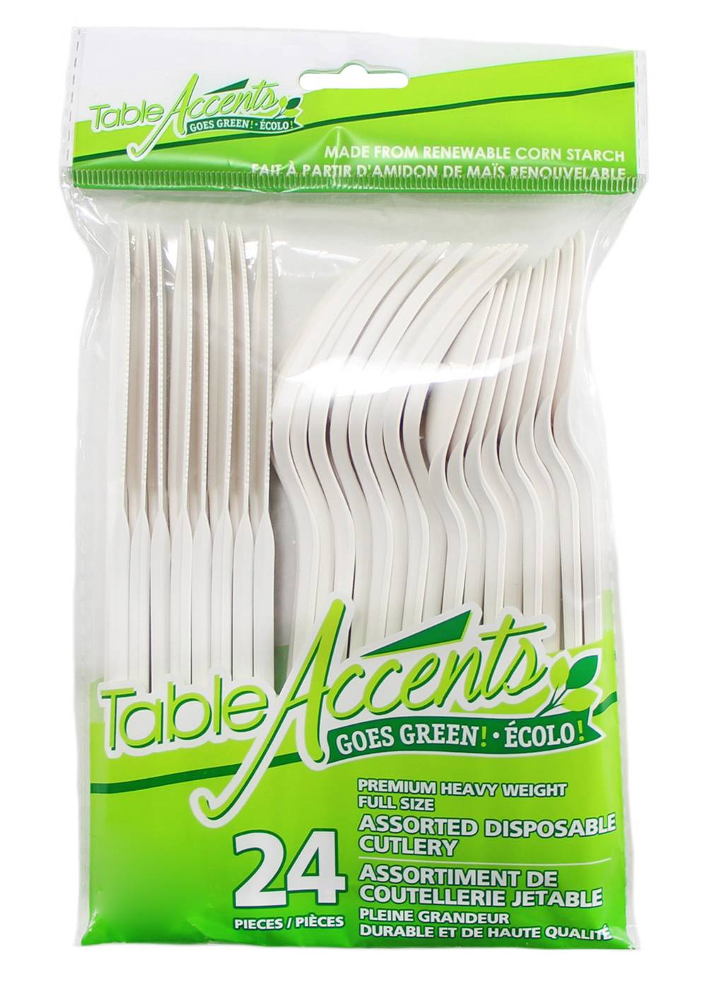 Table Accents Assorted Disposable Cutlery (24 ct)