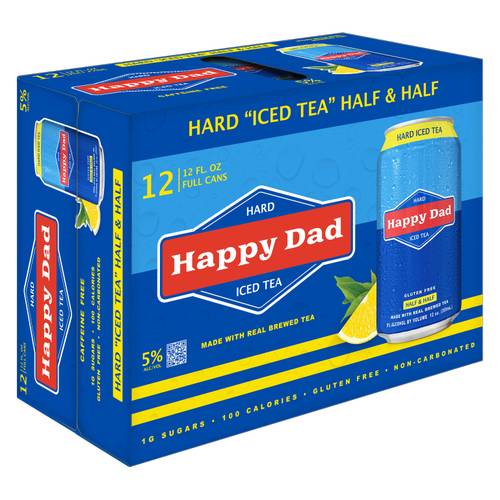 Happy Dad Hard Tea Half & Half Beer, Iced Tea (12 x 12 fl oz)