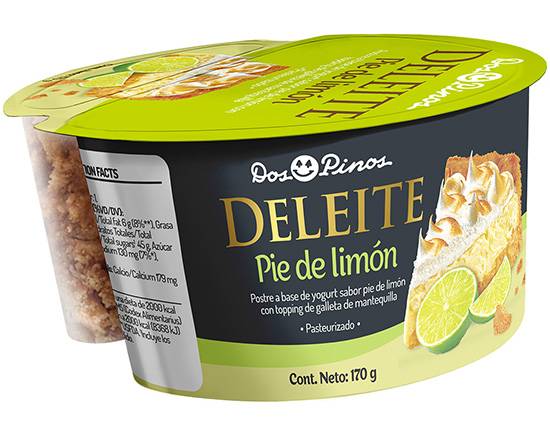 Dos pinos yogurt deleite pie de limón (170 g)