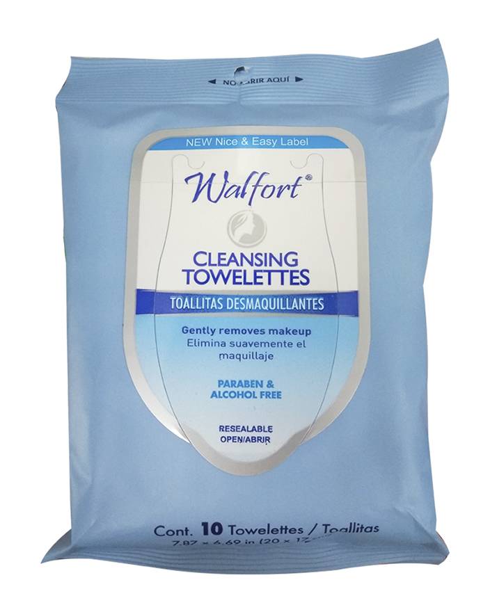 Walfort · Toallitas desmaquillantes, 20 cm x 17 cm (100 g)