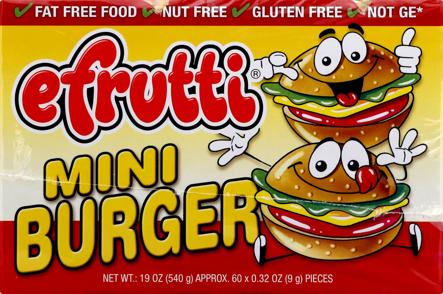 efrutti Mini Burger Gummi Candy (19.2 oz, 60 ct)