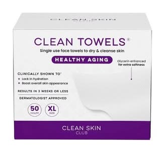 Clean Skin Club Healthy Aging Clean Towels, XL (50 ct)