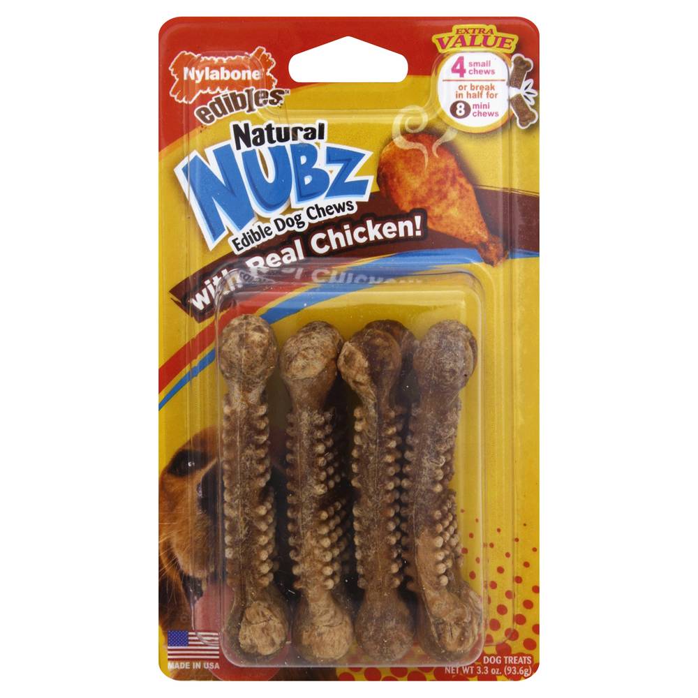 Nylabone Natural Nubz Dog Chews (4 chews)