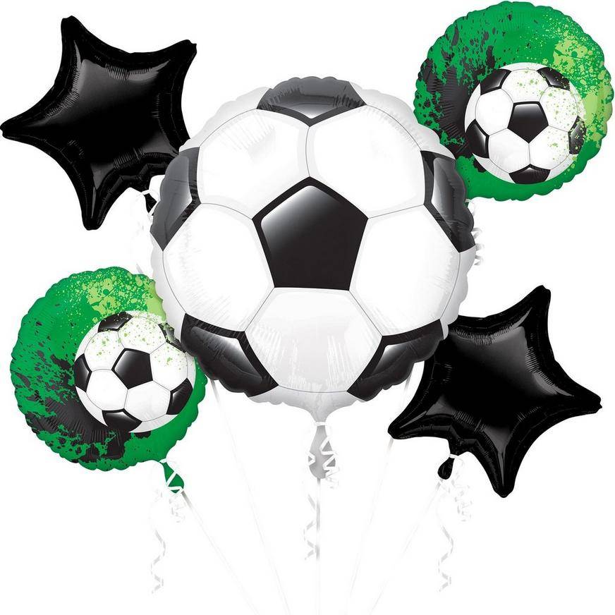 Uninflated Goal Getter Balloon Bouquet 5pc
