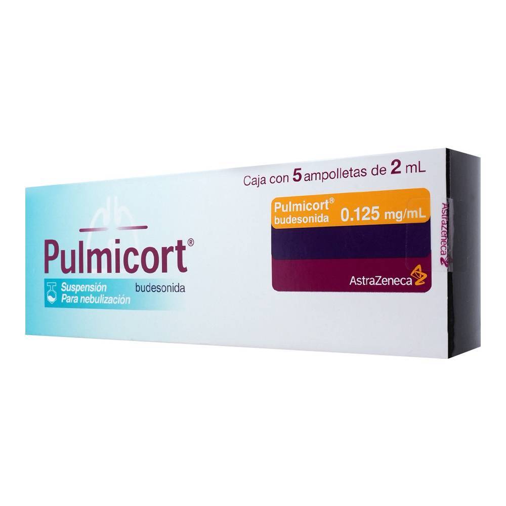 Astrazeneca pulmicort budesonida suspensión para nebulización 0.125 mg (5 un)