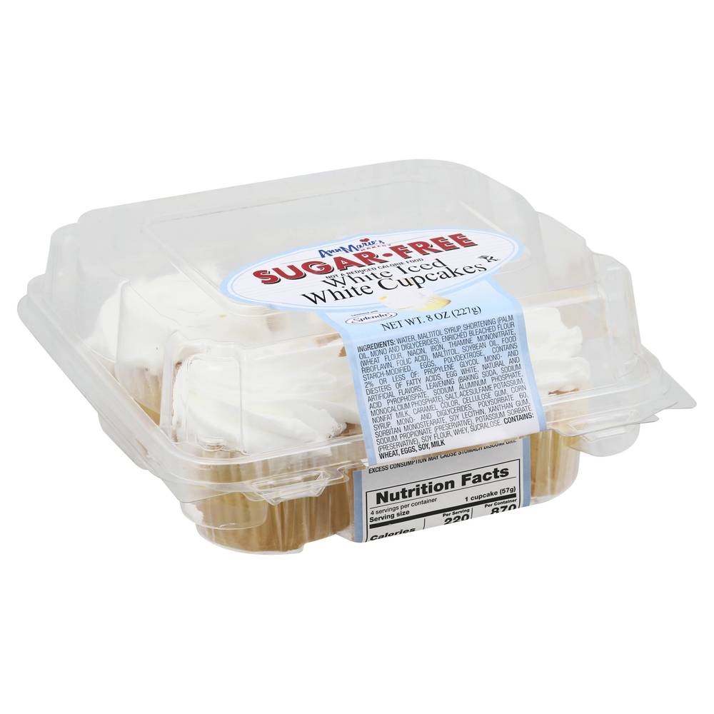 Ann Maries Sugar Free White Iced Cupcakes (8 oz)