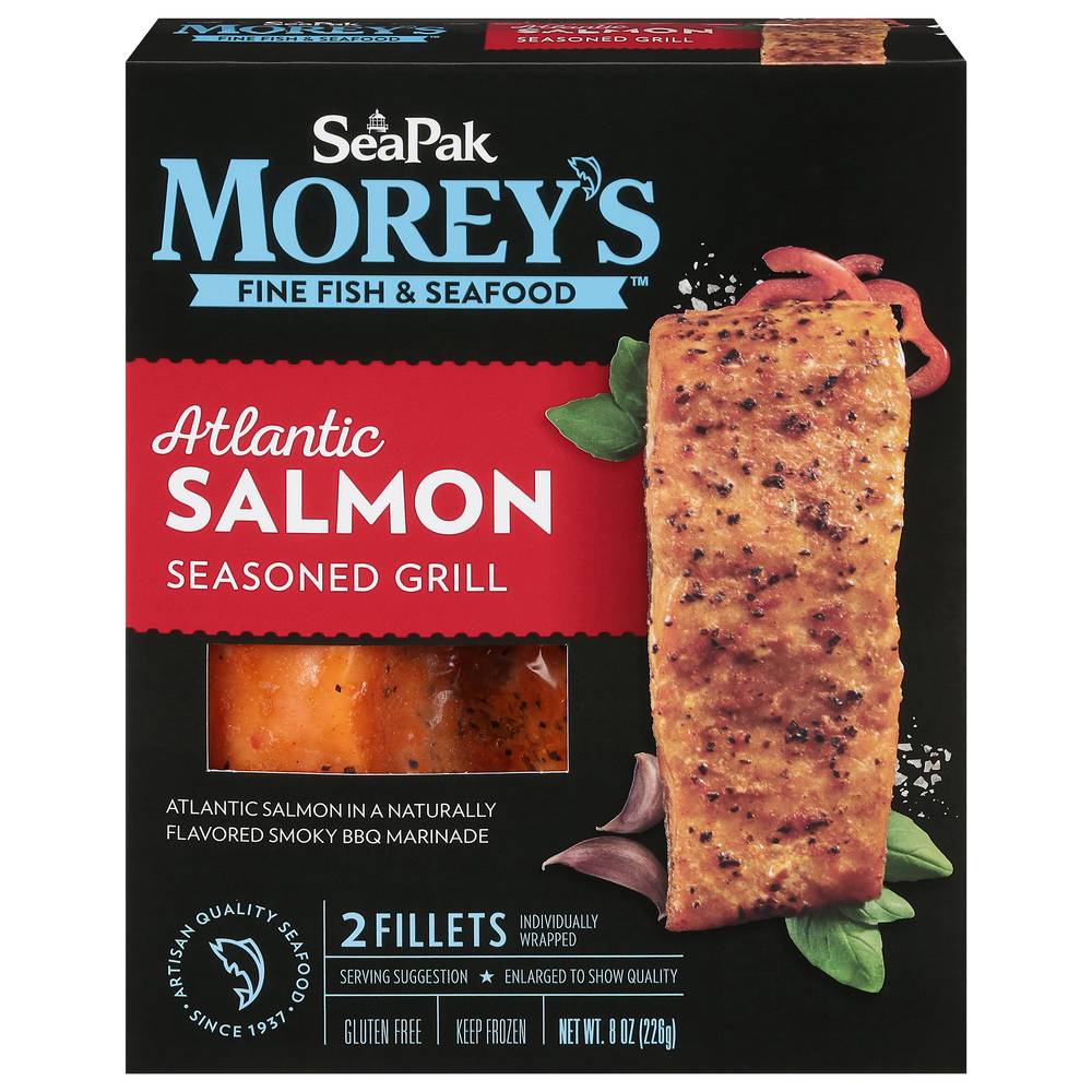 Seapak Morey's Fine Fish & Seafood Seasoned Grill Atlantic Salmon Fillets