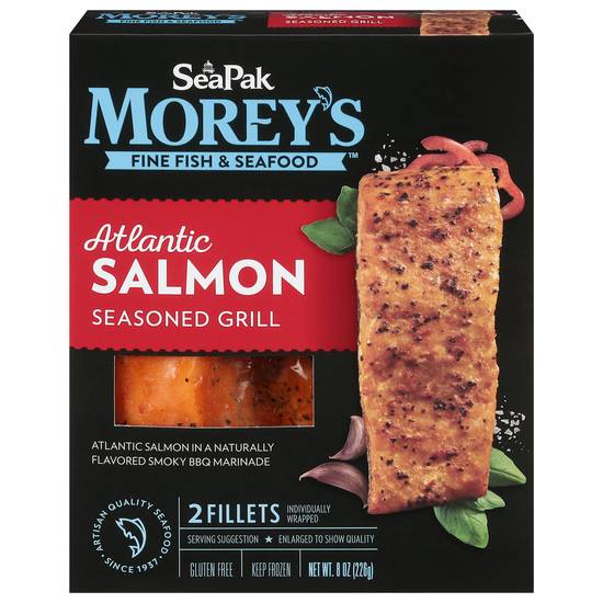Seapak Morey's Fine Fish & Seafood Seasoned Grill Atlantic Salmon Fillets