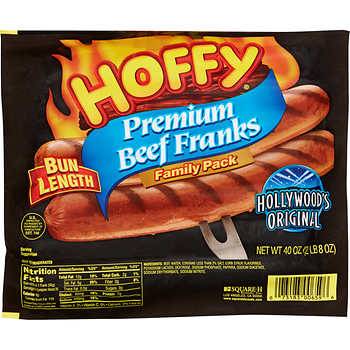 Hoffy- All Beef Franks - 4:1 (4 oz each), 2.5 lbs