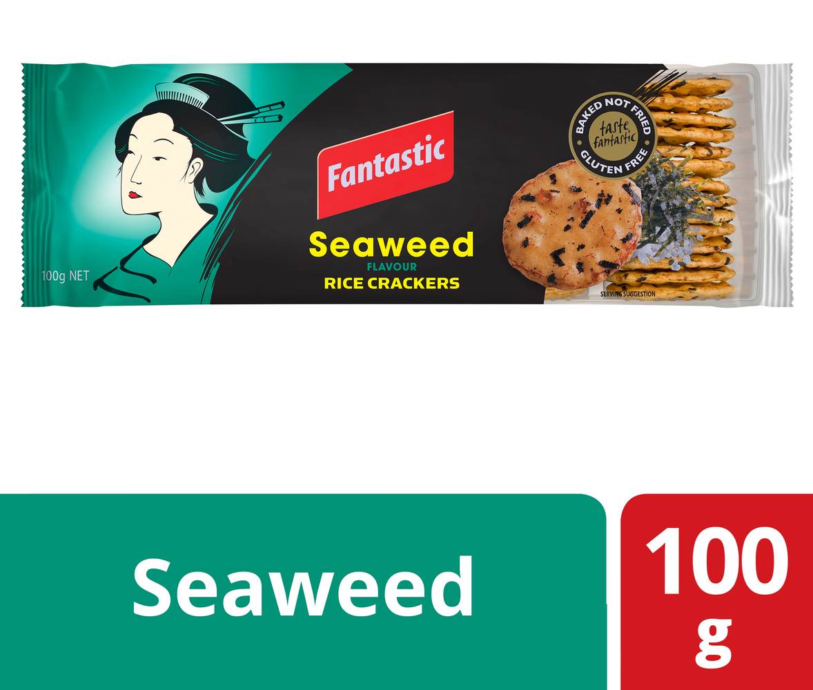 Fantastic Rice Crackers, Seaweed (100g)