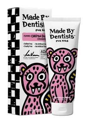 Made by Dentists Kids Cheetah Fluoride Anticavity Toothpaste, Strawberry (4.2 oz)