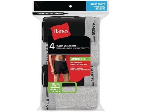 Hanes · ComfortSoft tagless boxer briefs (4 units)