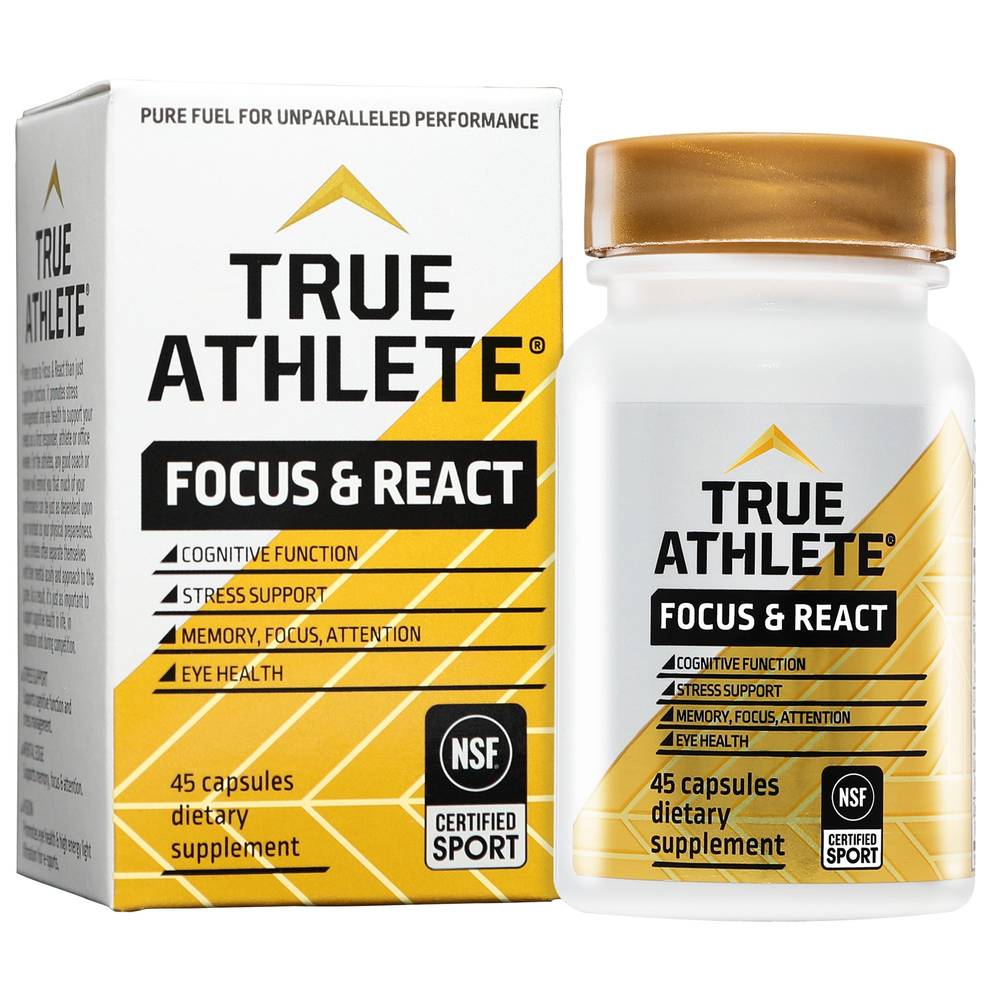 Focus And React - Supports Cognitive Function With Alpha Gpc & Lion'S Mane (45 Capsules)