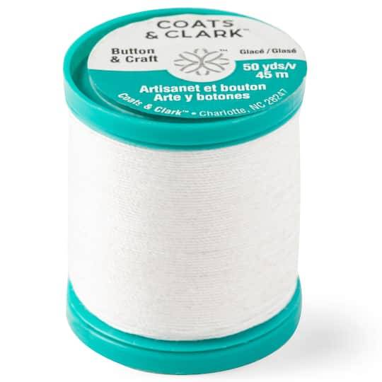 Coats & Clark Dual Duty Plus Button & Carpet Thread, White