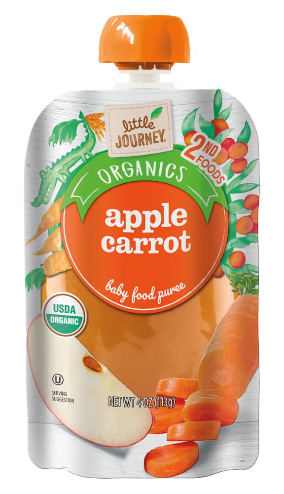 Little Journey Organic Baby Food Puree, Apple Carrot (4 oz)