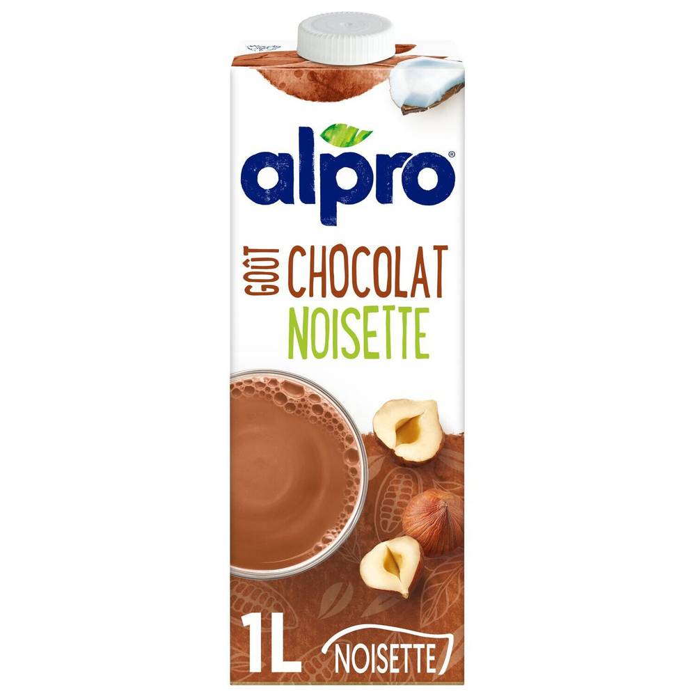 Boisson végétale chocolat noisette ALPRO -  la brique de 1L