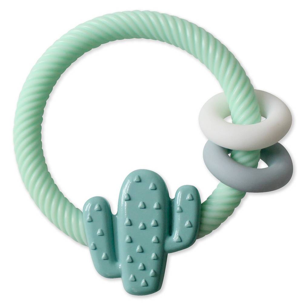 Itzy Ritzy Cactus Ritzy Rattle Teether in Green