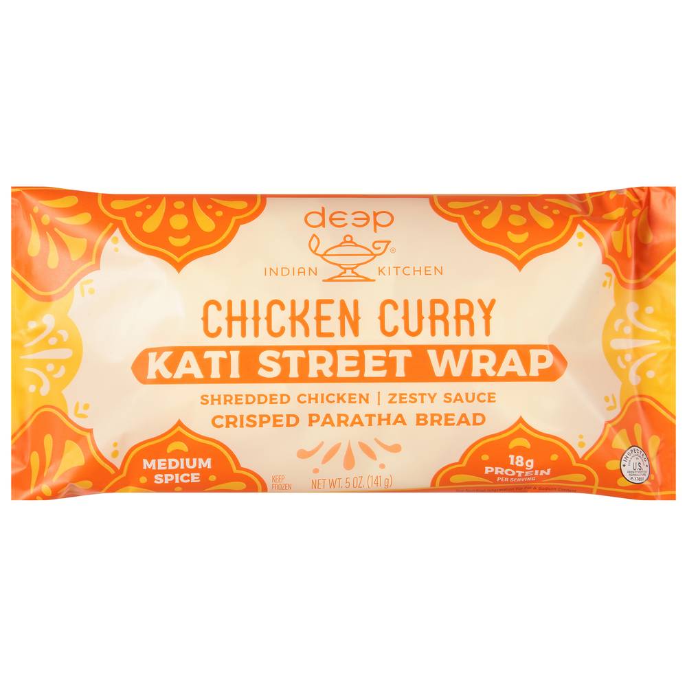 Deep Indian Kitchen Medium Spice Chicken Curry Kati Street Wrap (5 oz)