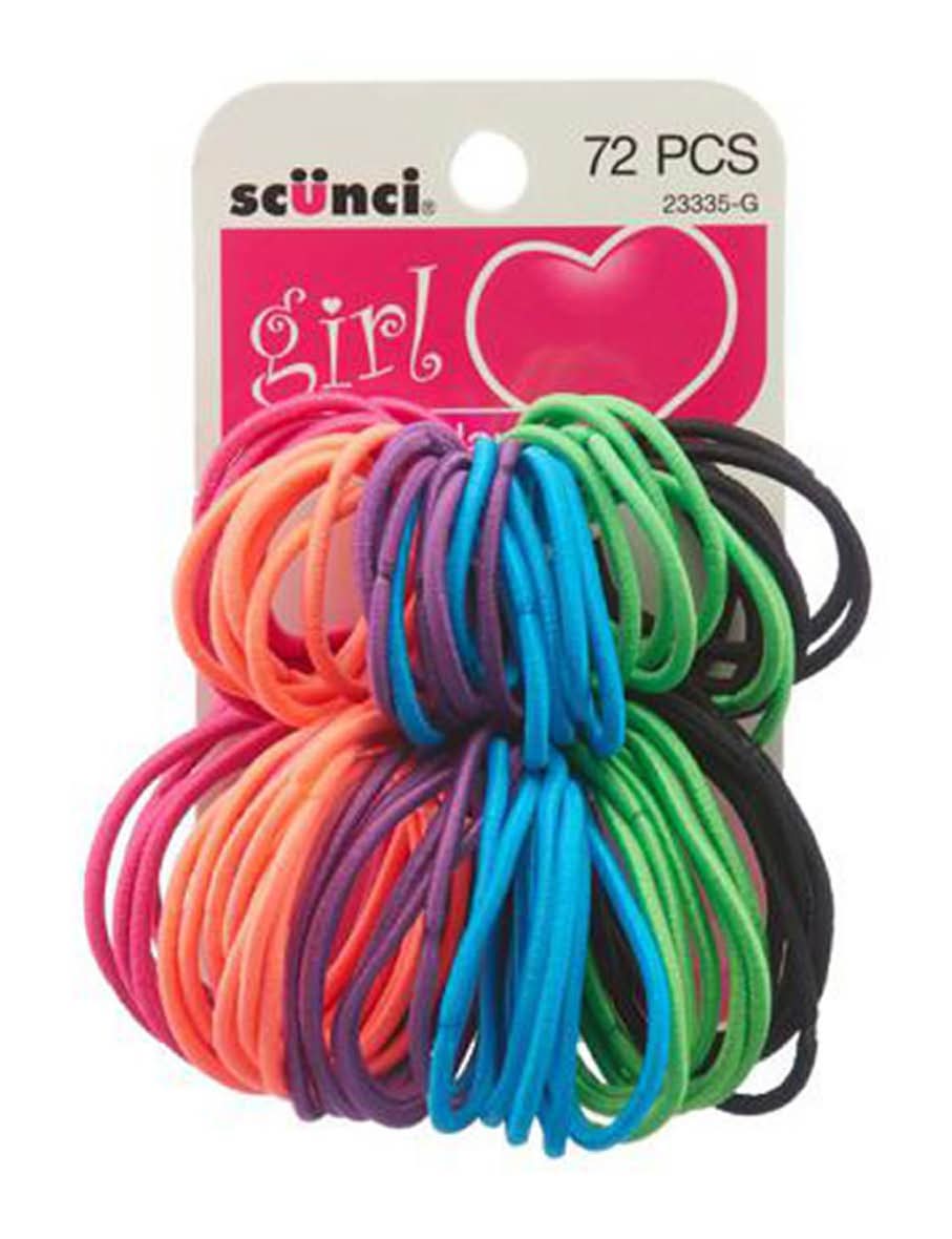 Scunci Girl Multi-Color Hair Ties 72 Count