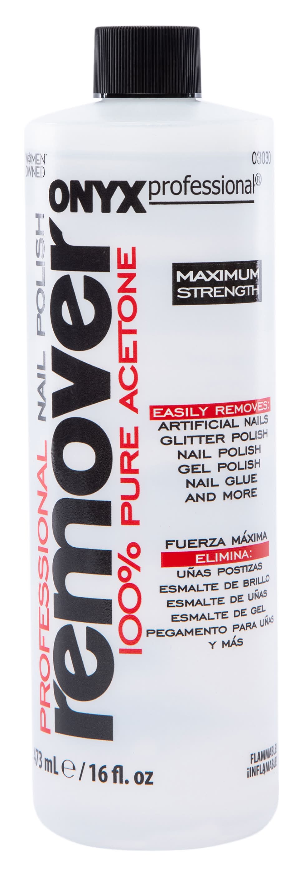 Onyx Professional® 100% Pure Acetone Nail Polish Remover